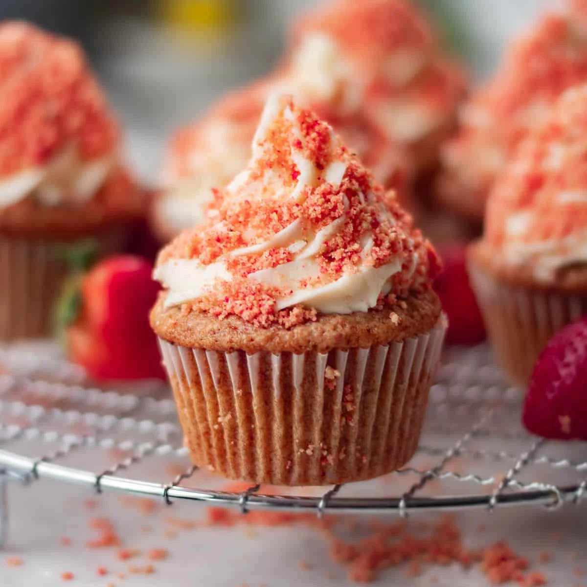 Image for Strawberry Crunch Cupcakes - Easy Cupcake Recipe