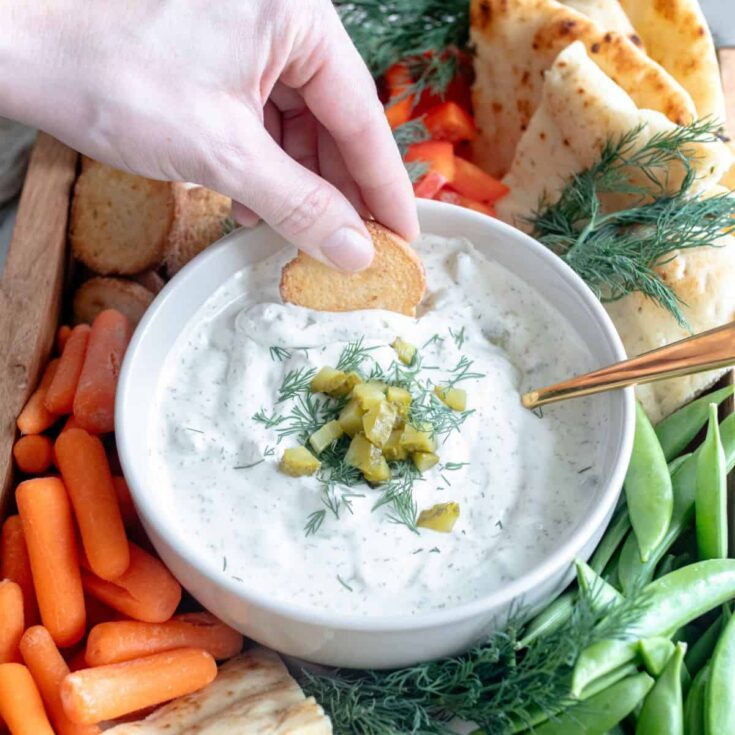 Image for Dill Pickle Cottage Cheese Dip - Life Around The Table