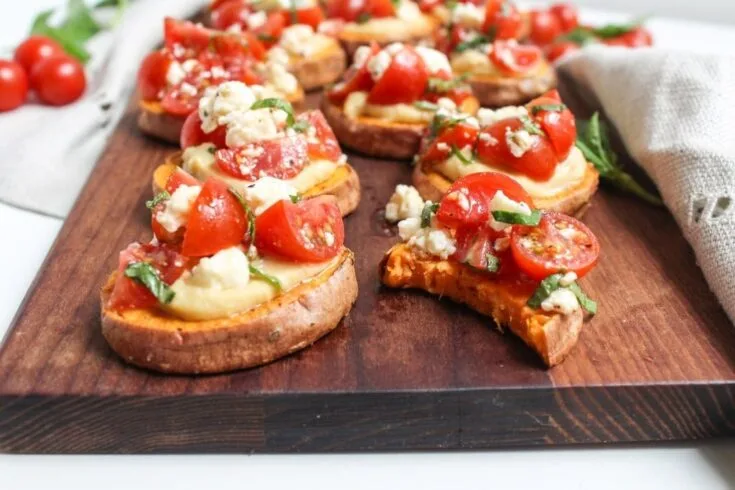 Image for Mediterranean Sweet Potato Appetizer Bites with Hummus & Feta