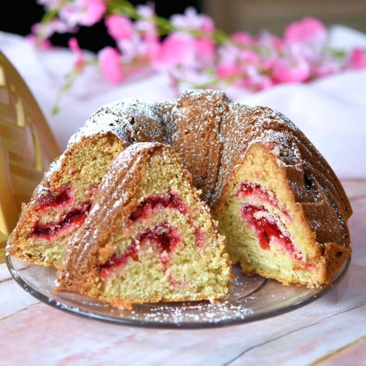 Image for Raspberry Swirl Cake Recipe