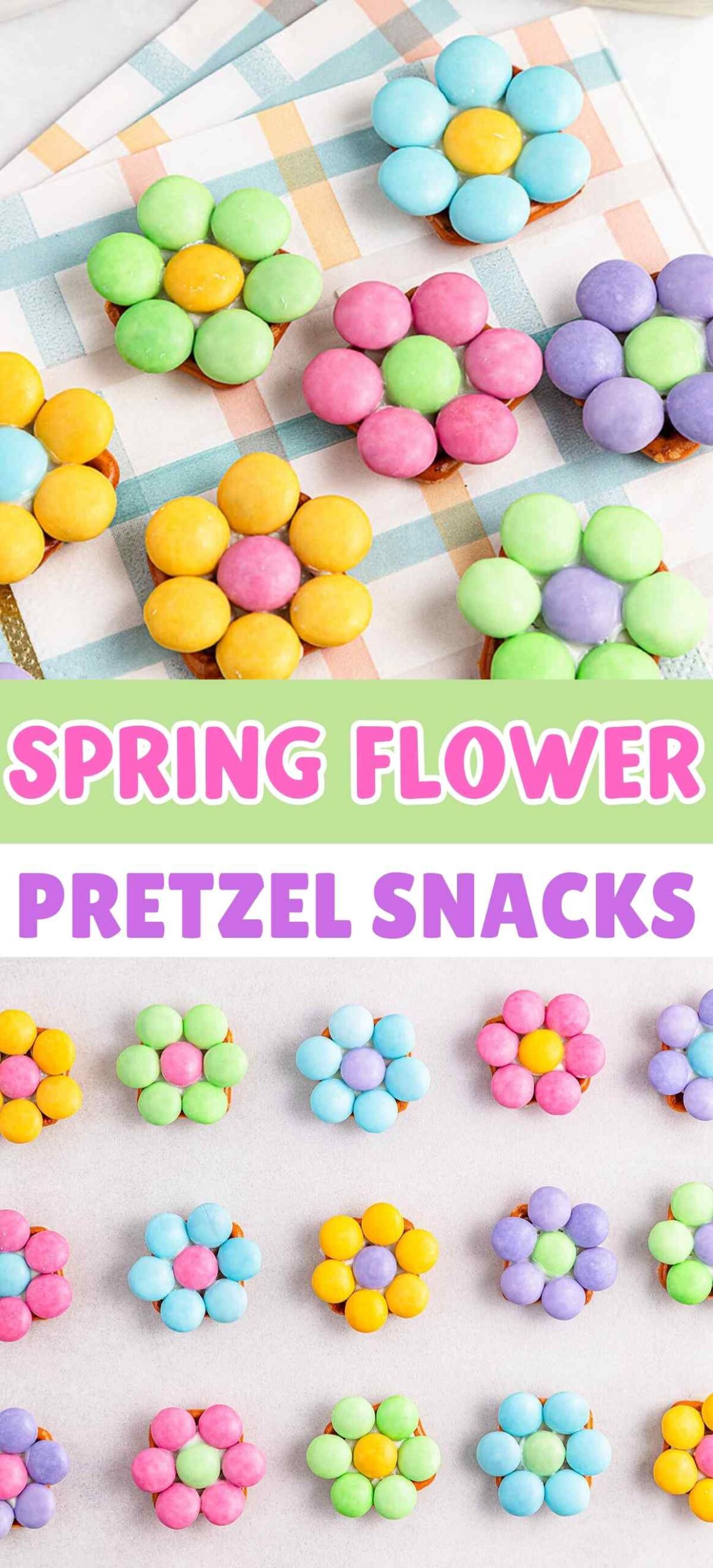 Spring Flower Pretzel Snacks for Potluck &ndash; Easy Sweet & Salty Treat