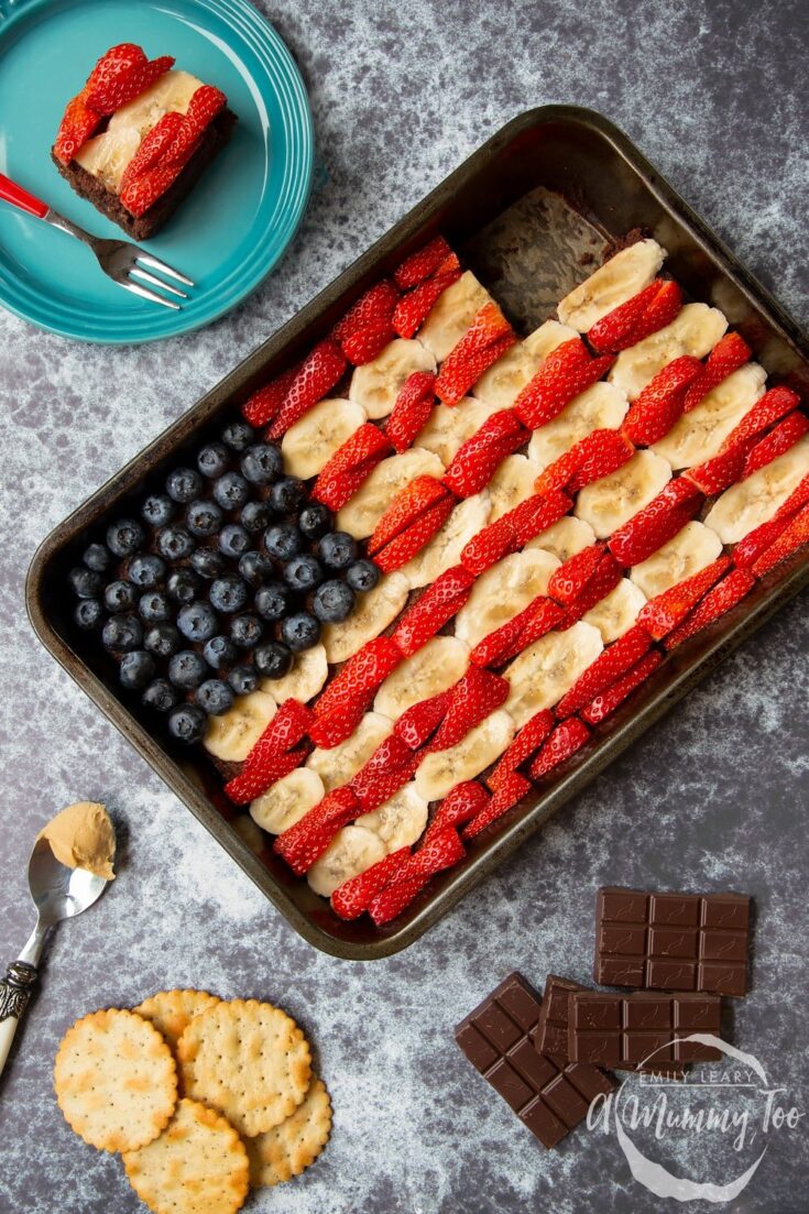 Image for 4th July peanut butter brownies