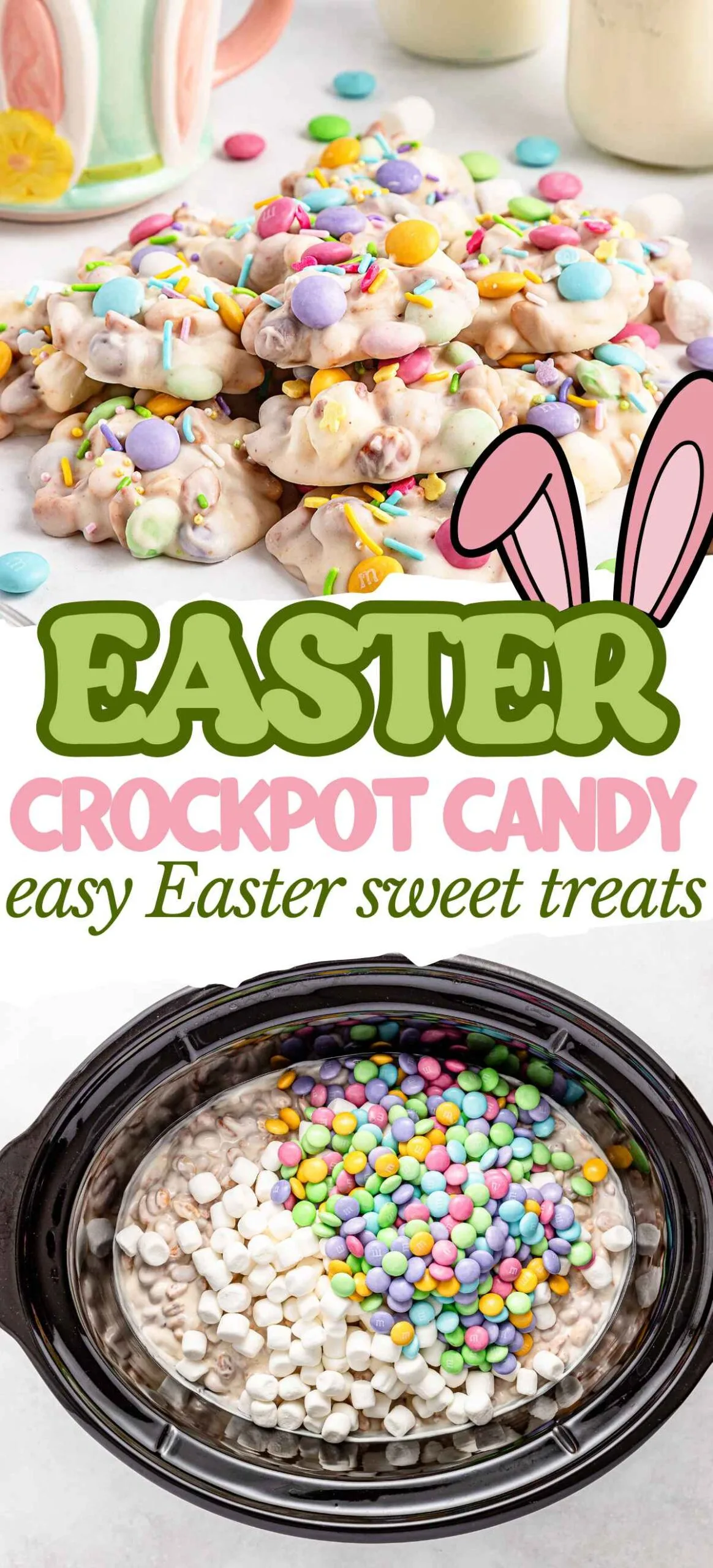 Pinterest Title:
Easy Easter Crockpot Candy &ndash; No Bake Easter Sweet Treats