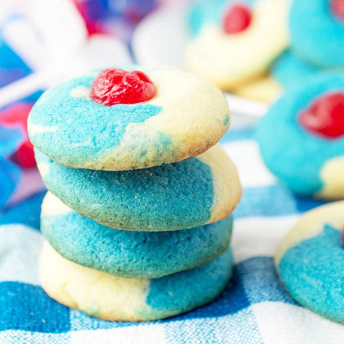 Image for Red, White and Blue Cherry Almond Sugar Cookies