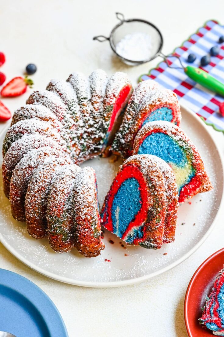 Image for Red White & Blue Marble Cake
