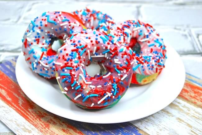 Image for Red White & Blue Swirl Donuts