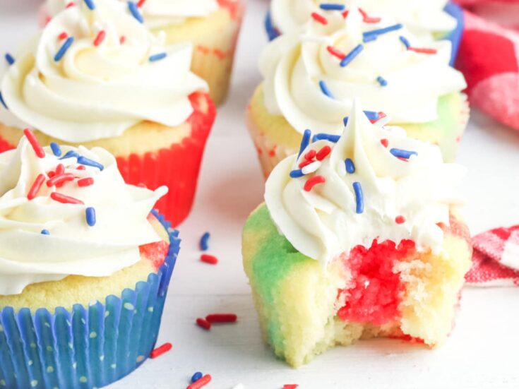 Image for The Cutest Red, White and Blue Cupcakes with a Twist!