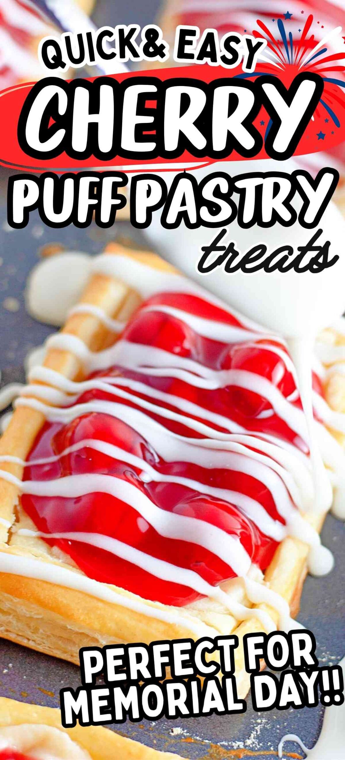 Quick & Easy Cherry Puff Pastry Treats for Memorial Day