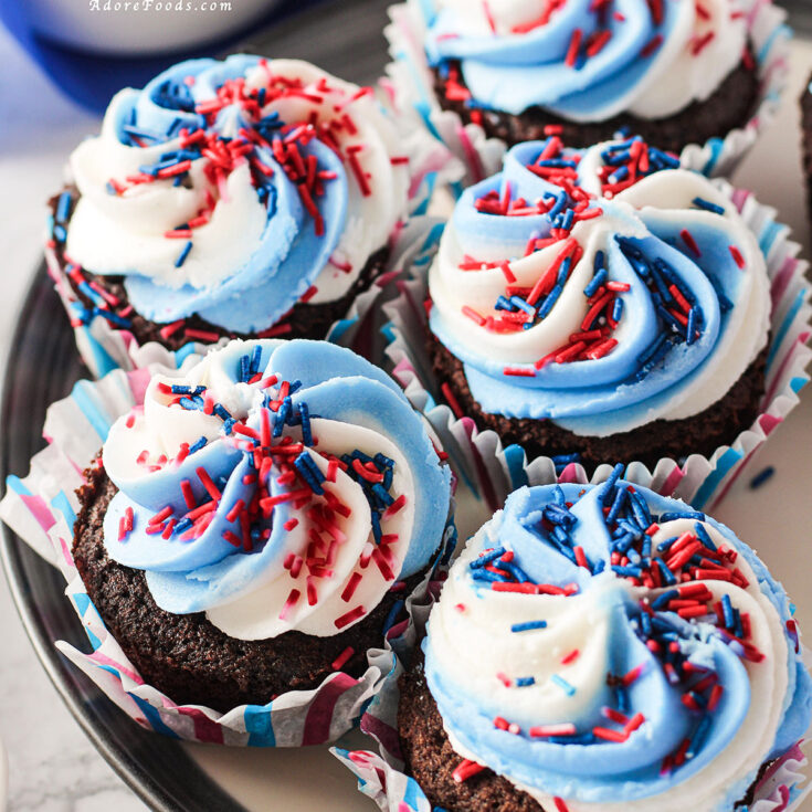 Image for Easy 4th of July Cupcakes Made with Cake Mix