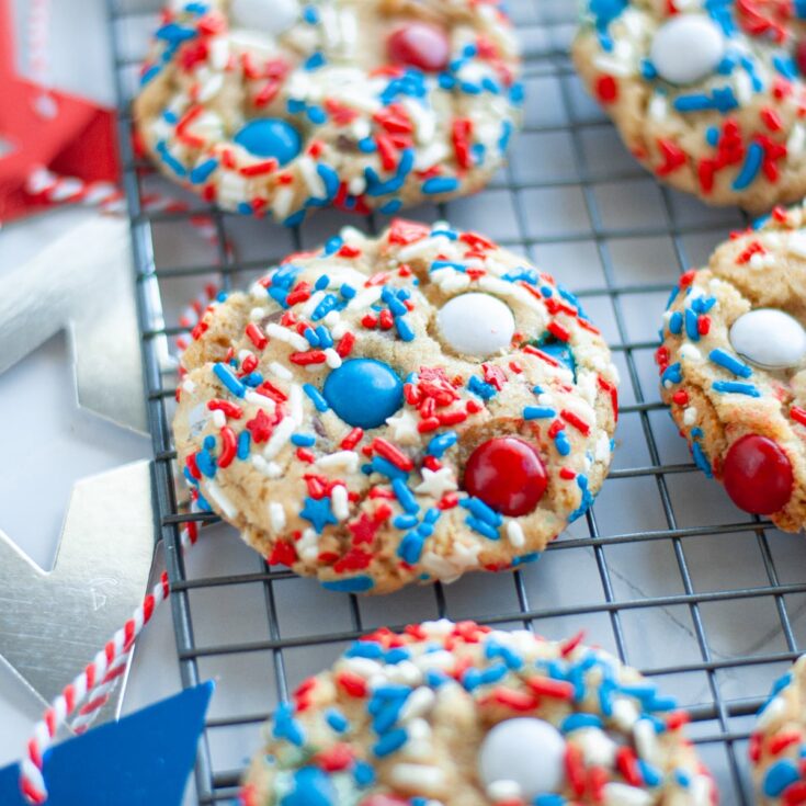 Image for Red, White, & Blue &ldquo;Fireworks&rdquo; 4th of July Cookies