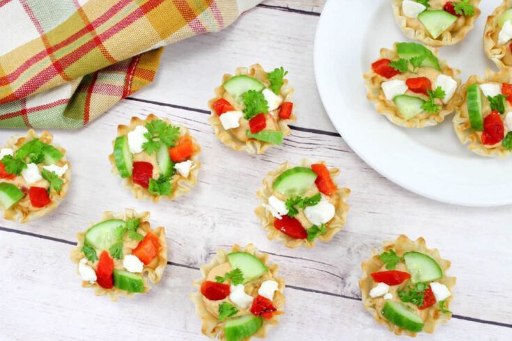 Image for Easy Cucumber Hummus Bite Appetizers