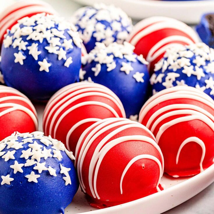 Image for 4th of July Oreo Cream Cheese Balls Recipe