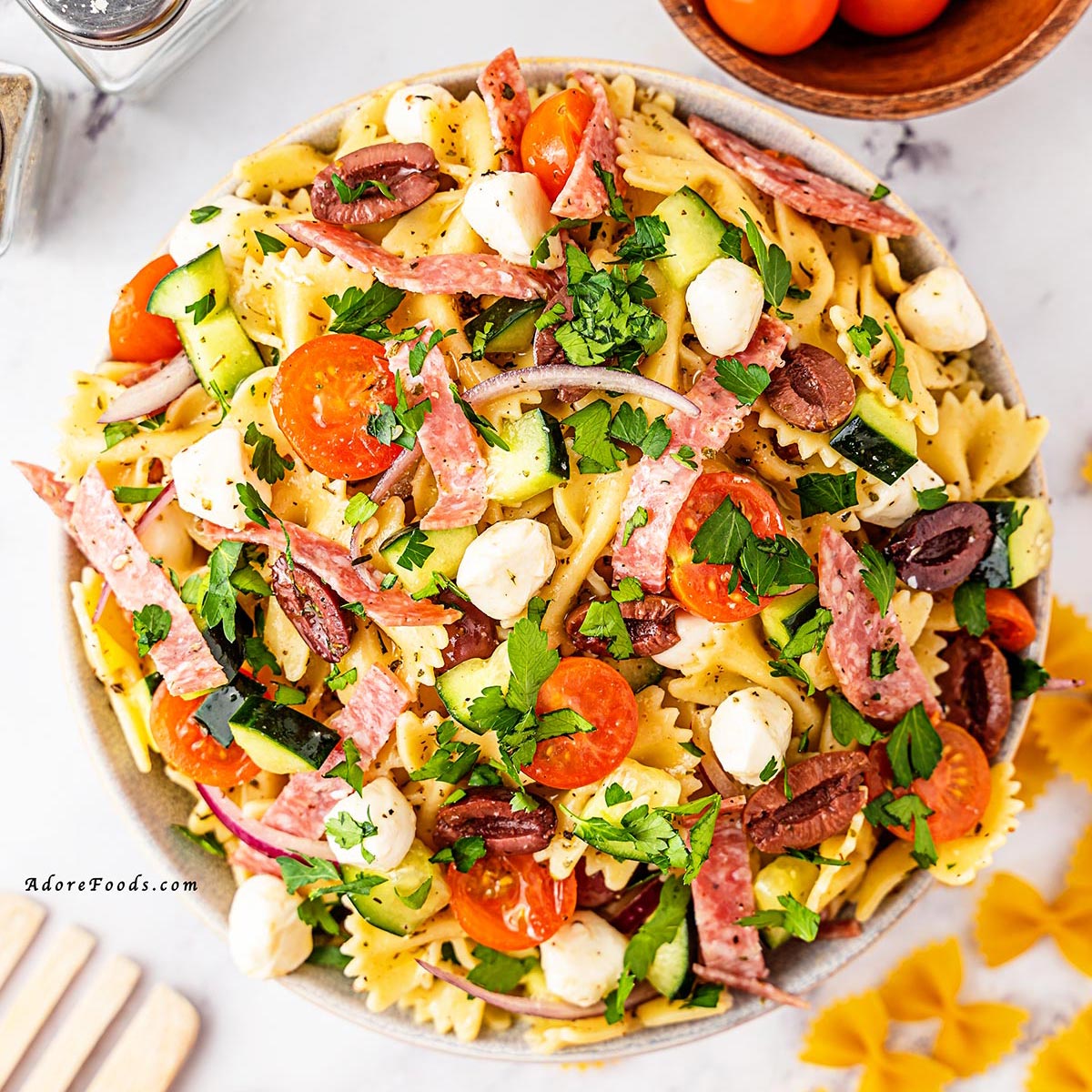 Image for Zesty Italian Pasta Salad with Salami