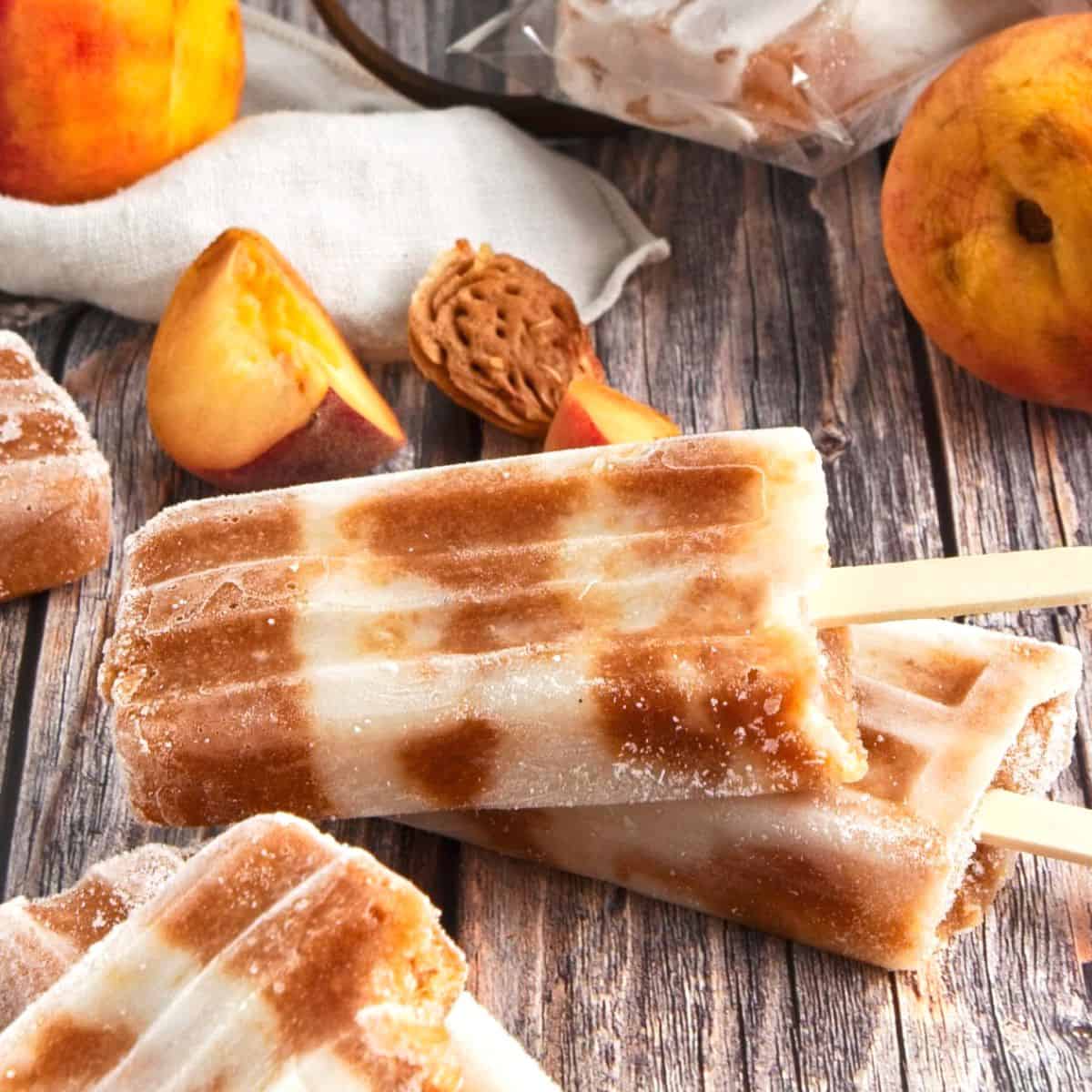 Image for Vegan Peaches and Cream Popsicles